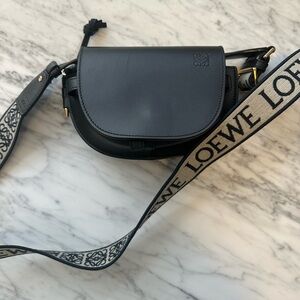 Authentic Loewe Black Leather Crossbody Bag